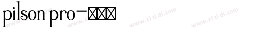 pilson pro字体转换